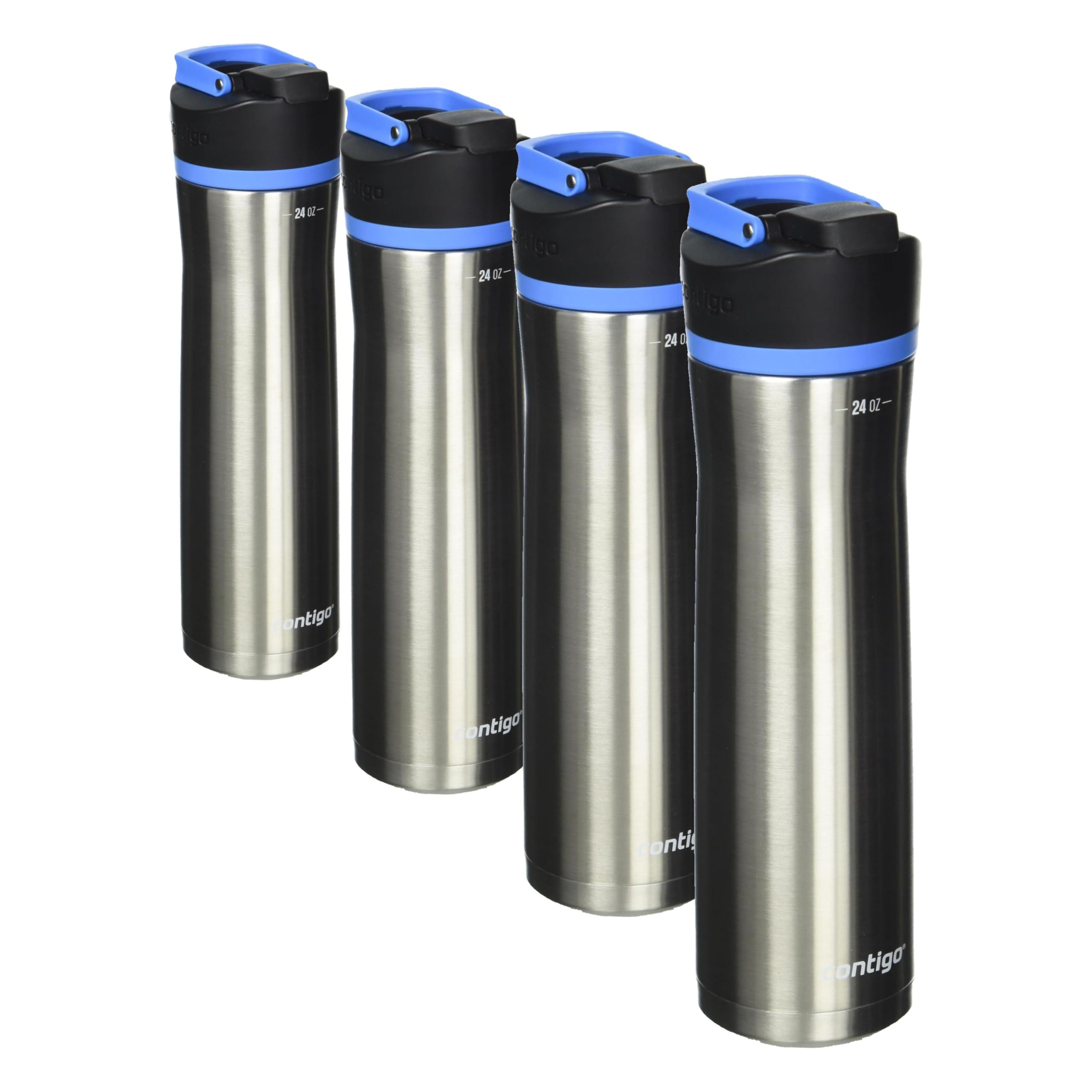 Contigo Cortland Chill 2.0 Stainless Steel Water Bottle with AUTOSEAL Lid 24 oz Juniper and Azalea 2-Pack